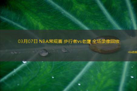 03月07日 NBA常规赛 步行者vs老鹰 全场录像回放