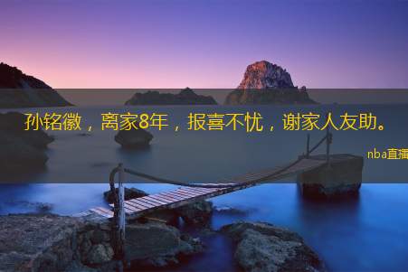孙铭徽,离家8年,报喜不忧,谢家人友助。